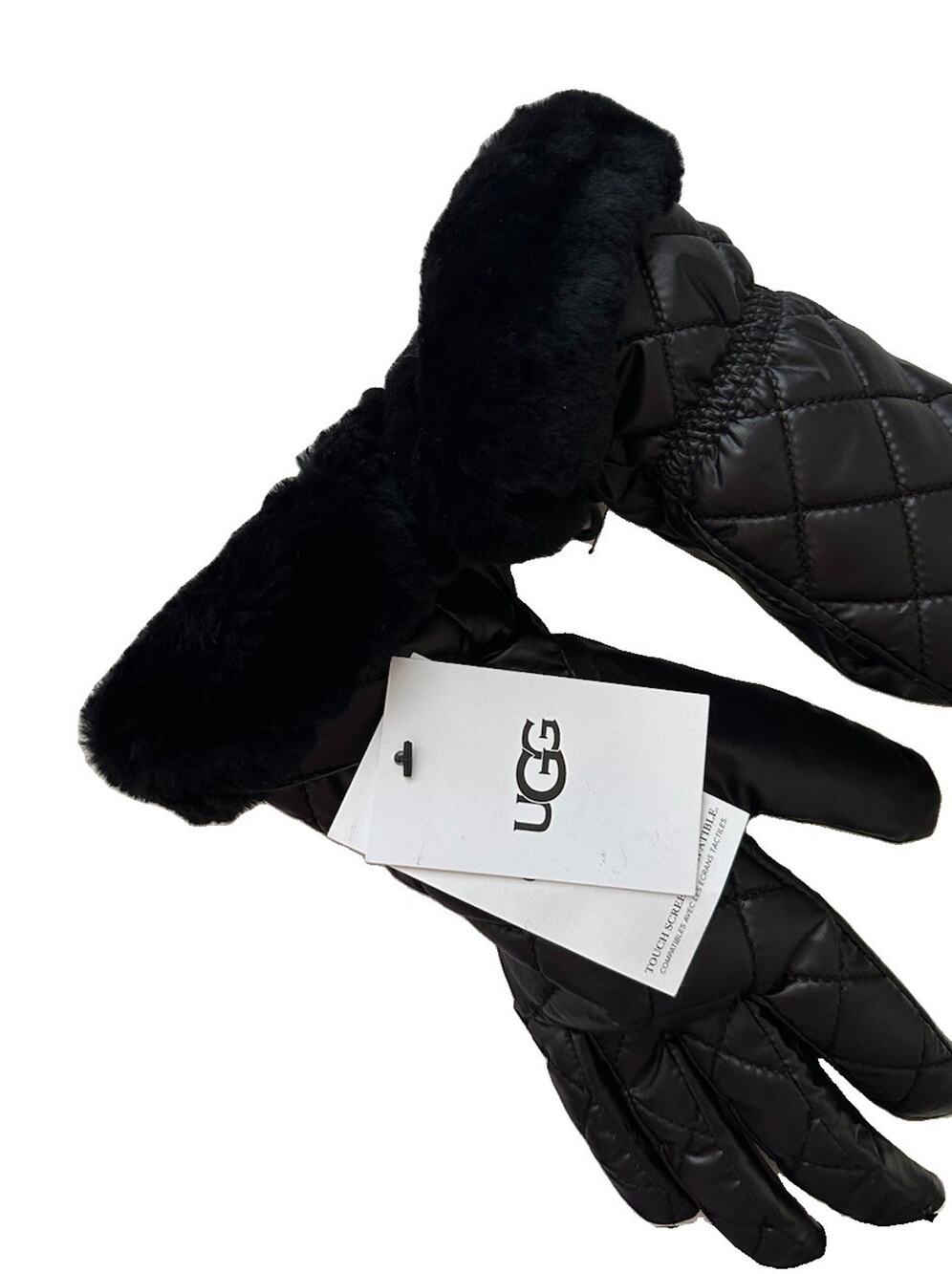 NWT UGG Women’s Quilted All Weather Black Gloves SZ L/XL